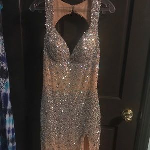 nude prom dress